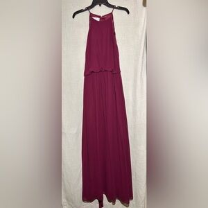 Elegant Burgundy Maxi Dress